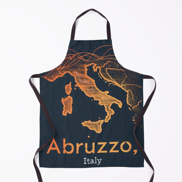 Item preview, Abruzzo, Italy - Vibrant Map Illustration designed and sold by landletsy.