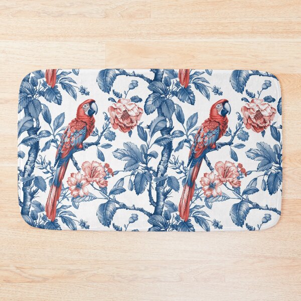 Item preview, Vintage Tropical Florals Parrots designed and sold by Magnuna.