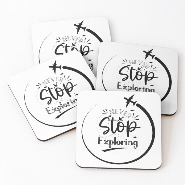 Item preview, Never Stop Exploring Adventure Typography designed and sold by BWAYZ.