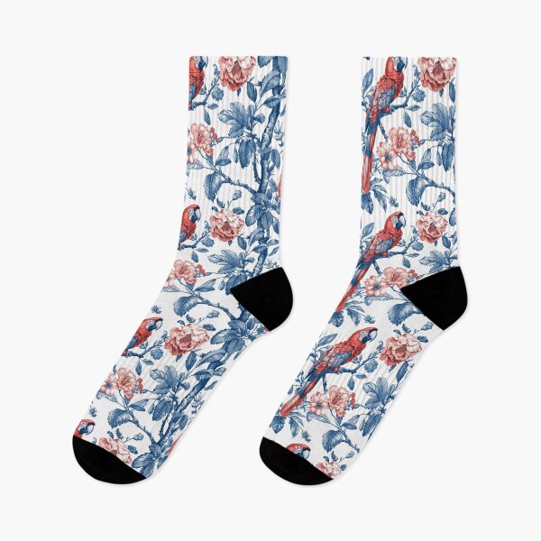 Item preview, Vintage Tropical Florals Parrots designed and sold by Magnuna.