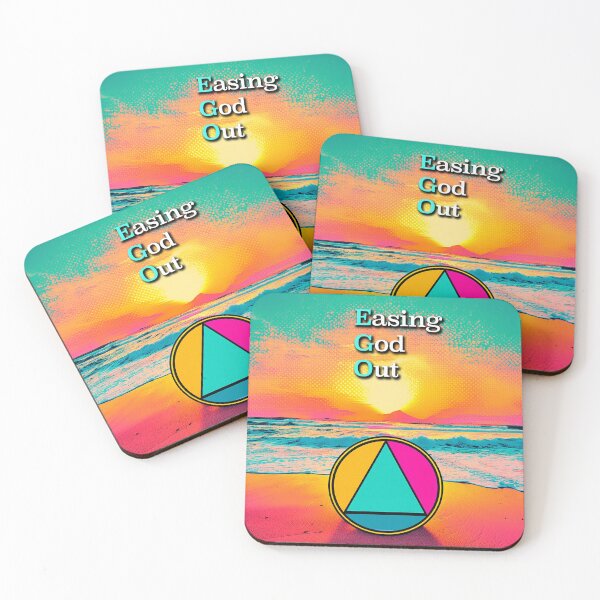 Item preview, Easing God Out (EGO) AA Slogan Beach at Sunrise designed and sold by ApexDesigners.