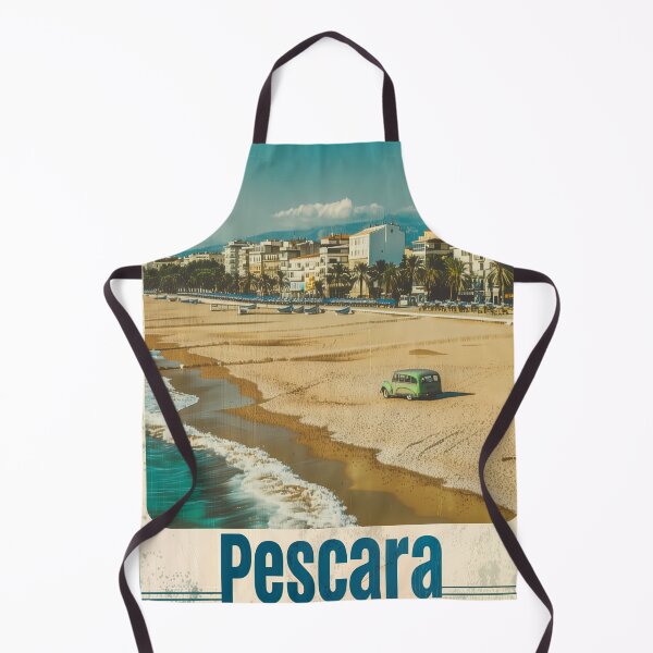 Item preview, Pescara Beach Vintage Travel Poster designed and sold by landletsy.