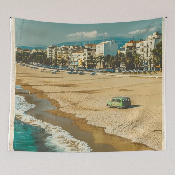 Item preview, Pescara Beach Vintage Travel Poster designed and sold by landletsy.
