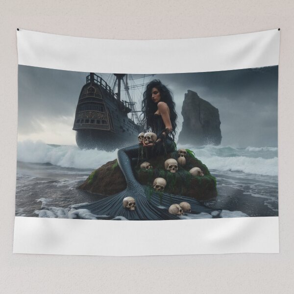 Item preview, Men Skull Collector Mermaid designed and sold by piscesmermaid.
