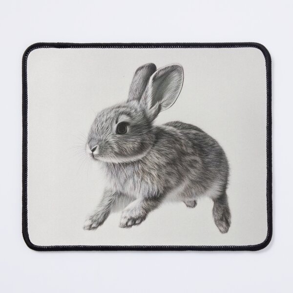Item preview, Black and white Rabbit pencil drawing designed and sold by Pencil-Art.