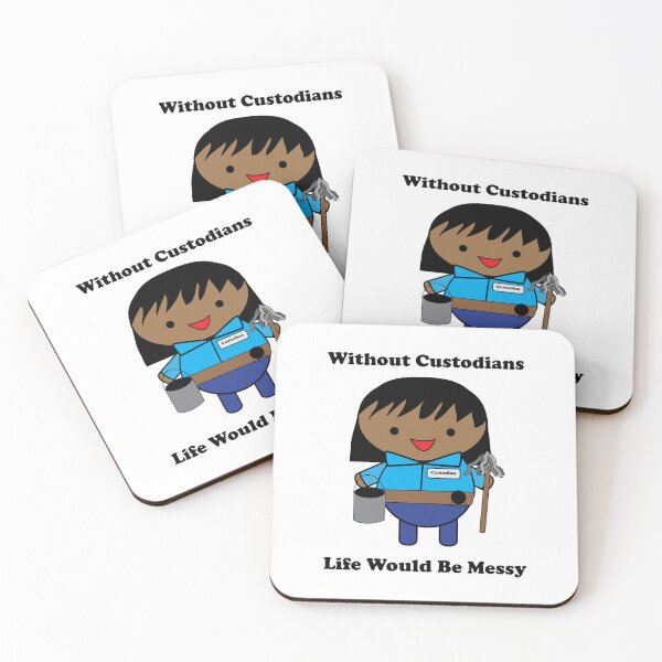 Item preview, Custodian Janitor Black Female Funny Cute designed and sold by ValeriesGallery.
