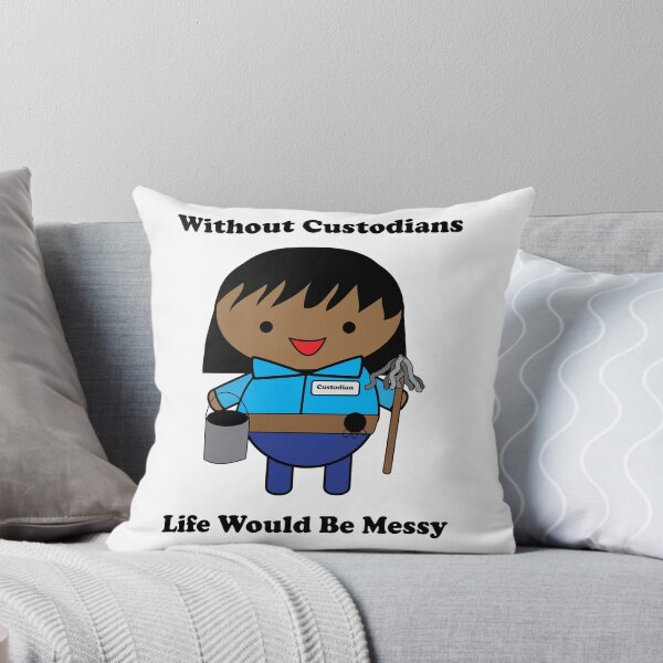 Item preview, Custodian Janitor Black Female Funny Cute designed and sold by ValeriesGallery.