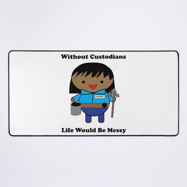 Item preview, Custodian Janitor Black Female Funny Cute designed and sold by ValeriesGallery.