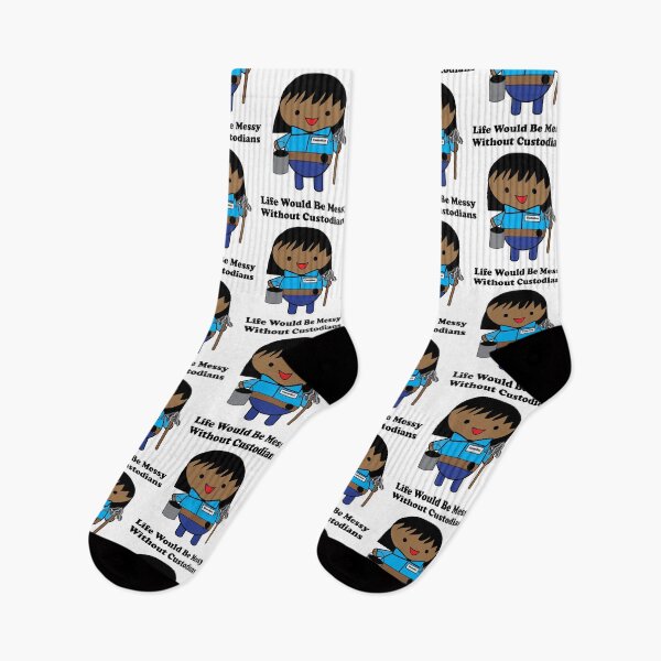 Item preview, Custodian Janitor Black Female Funny Cute designed and sold by ValeriesGallery.