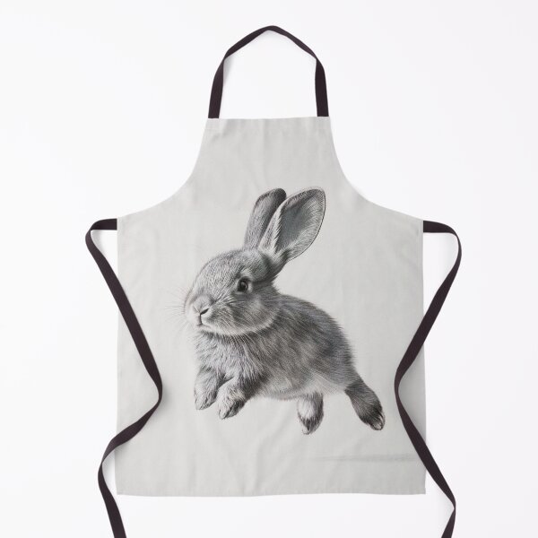 Item preview, Black and white Rabbit pencil drawing designed and sold by Pencil-Art.