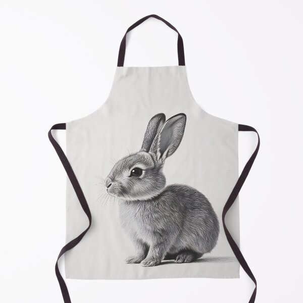 Item preview, Black and white Rabbit pencil drawing designed and sold by Pencil-Art.