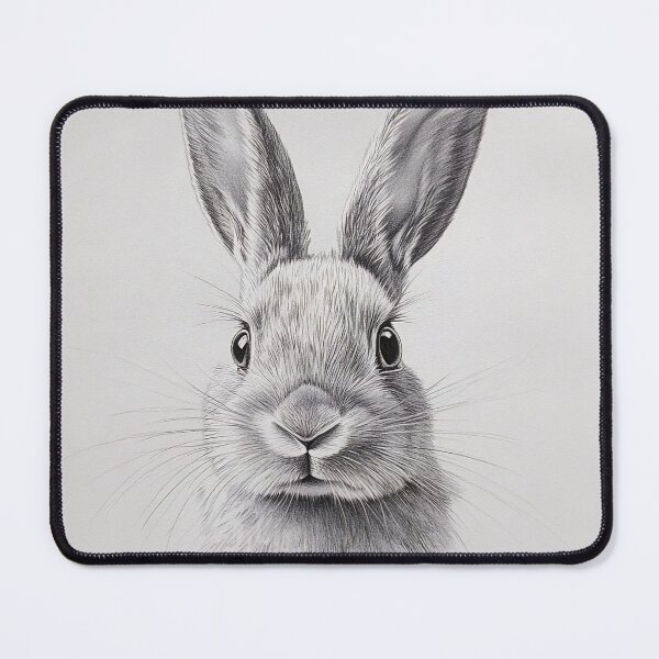 Item preview, Black and white Rabbit pencil drawing designed and sold by Pencil-Art.