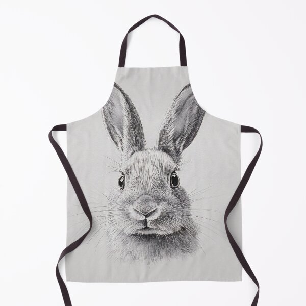 Item preview, Black and white Rabbit pencil drawing designed and sold by Pencil-Art.