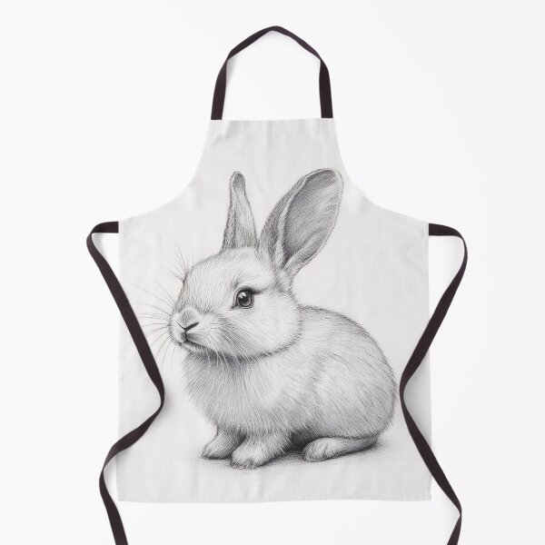 Item preview, Black and white Rabbit pencil drawing designed and sold by Pencil-Art.