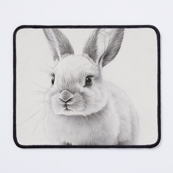 Item preview, Black and white Rabbit pencil drawing designed and sold by Pencil-Art.