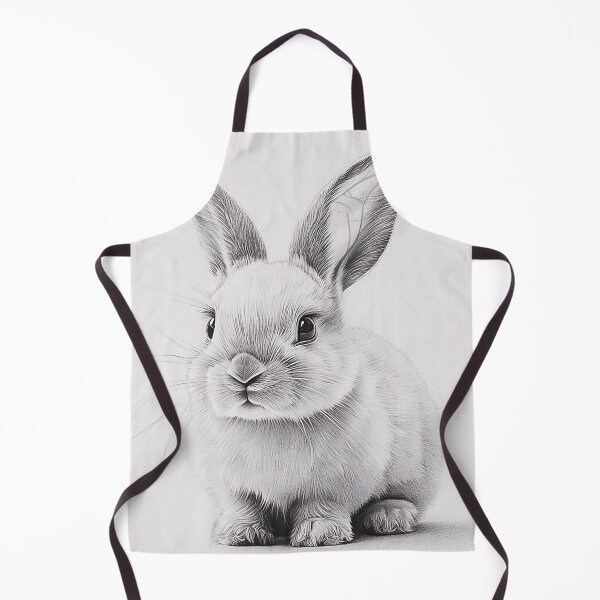 Item preview, Black and white Rabbit pencil drawing designed and sold by Pencil-Art.
