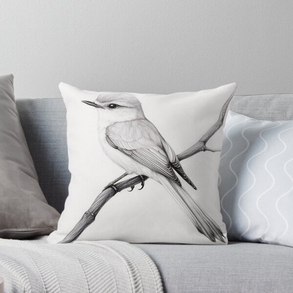 Item preview, Black and White Bird Pencil Drawing designed and sold by Pencil-Art.