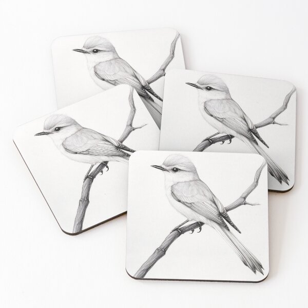 Item preview, Black and White Bird Pencil Drawing designed and sold by Pencil-Art.