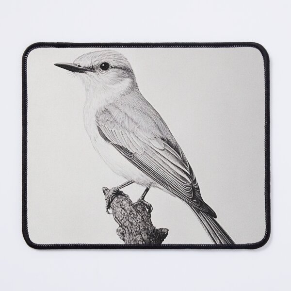 Item preview, Black and White Bird Pencil Drawing designed and sold by Pencil-Art.