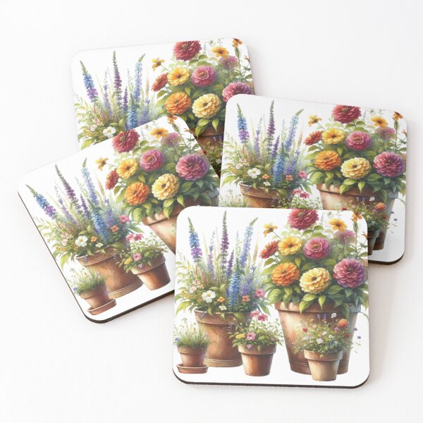 Item preview, Colourful Flowers in Pot designed and sold by deniz kaya.
