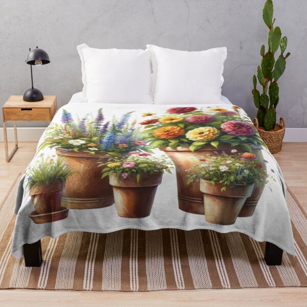 Item preview, Colourful Flowers in Pot designed and sold by deniz kaya.