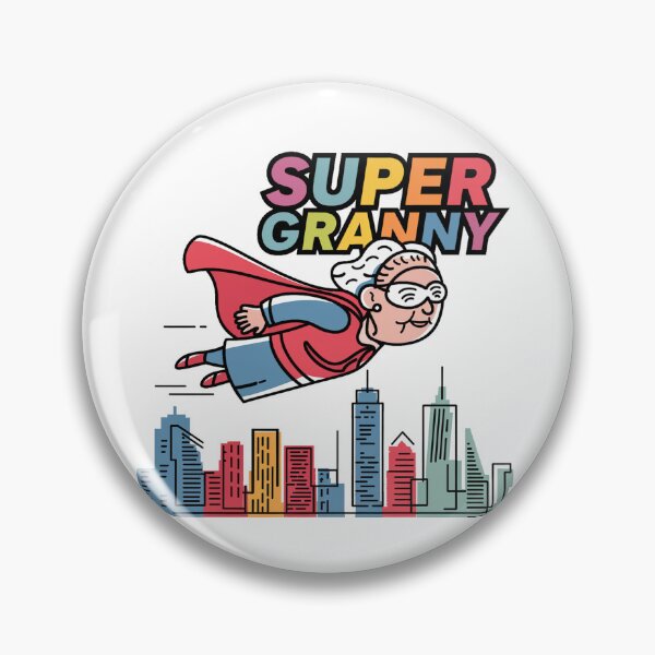 Item preview, Funny Super Granny Flying Superhero Abstract designed and sold by Nature's Fancy.