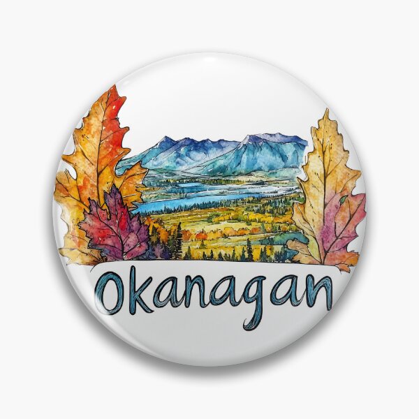 Item preview, Watercolor Fall Okanagan Valley British Columbia Art designed and sold by meganohm.