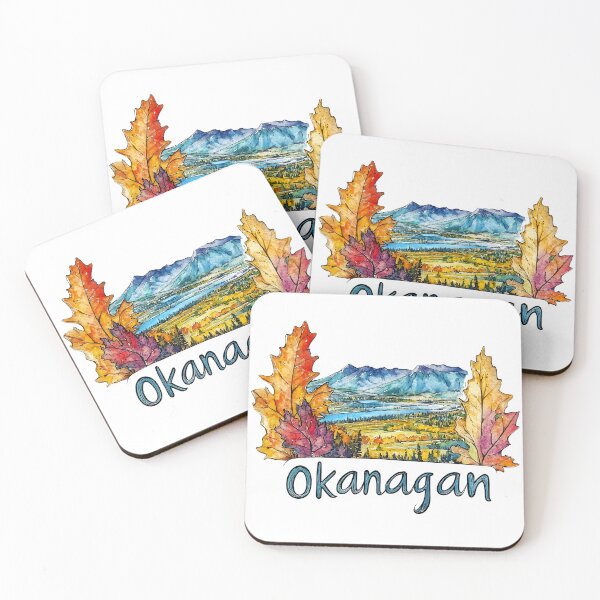 Item preview, Watercolor Fall Okanagan Valley British Columbia Art designed and sold by meganohm.