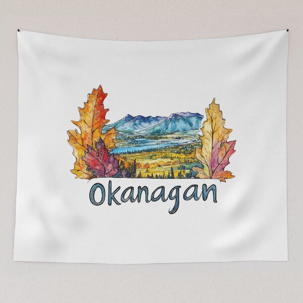 Item preview, Watercolor Fall Okanagan Valley British Columbia Art designed and sold by meganohm.