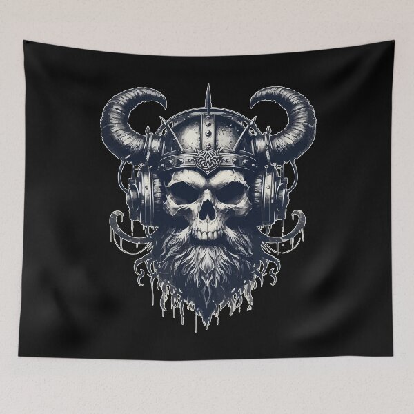 Item preview, Vintage Norse Valhalla Viking Beard with Headphone designed and sold by TomFrontierArt.