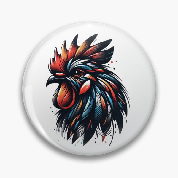 Item preview, Bold Vibrant Rooster Illustration - Farmyard Charm Art Print designed and sold by gkhanco.