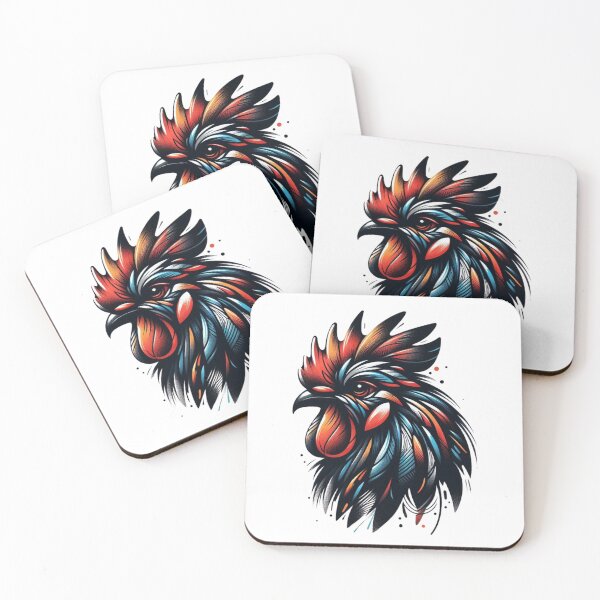 Item preview, Bold Vibrant Rooster Illustration - Farmyard Charm Art Print designed and sold by gkhanco.