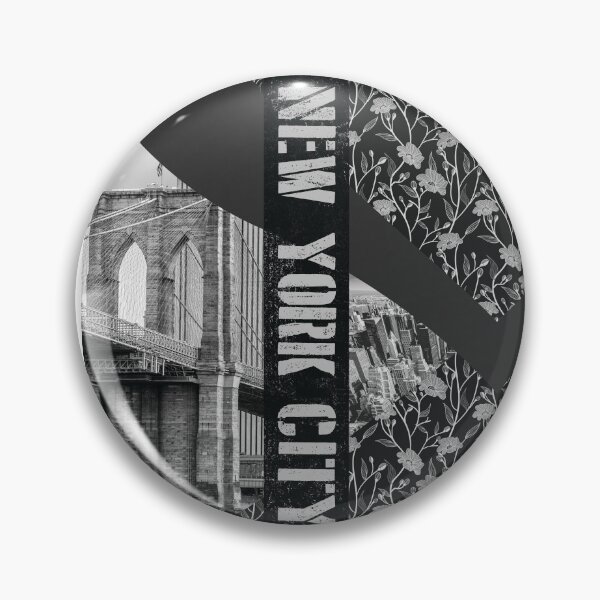 Item preview, NEW YORK NEW YORK FLORAL BLACK AND WHITE designed and sold by Anto2030.