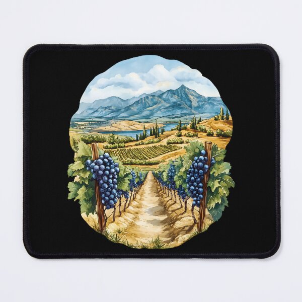 Item preview, OK Falls South Okanagan Watercolor Vineyard Painting designed and sold by meganohm.