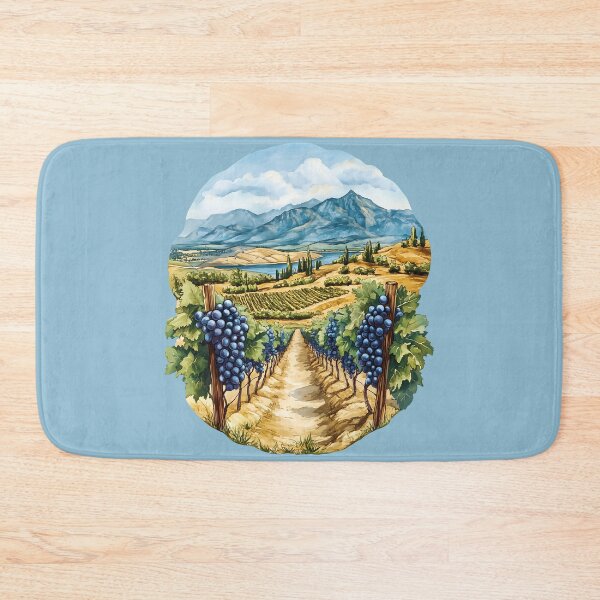 Item preview, OK Falls South Okanagan Watercolor Vineyard Painting designed and sold by meganohm.