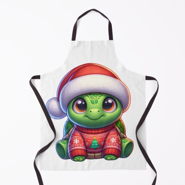 Item preview, Cartoon Turtle Wearing Christmas Sweater designed and sold by StephanieBrock.