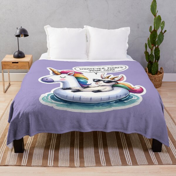 Item preview, Whatever Floats Your Goat - Punny Unicorn Pool Float Design designed and sold by hitechmom.