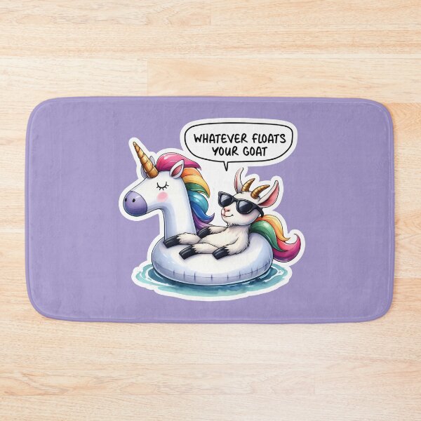 Item preview, Whatever Floats Your Goat - Punny Unicorn Pool Float Design designed and sold by hitechmom.