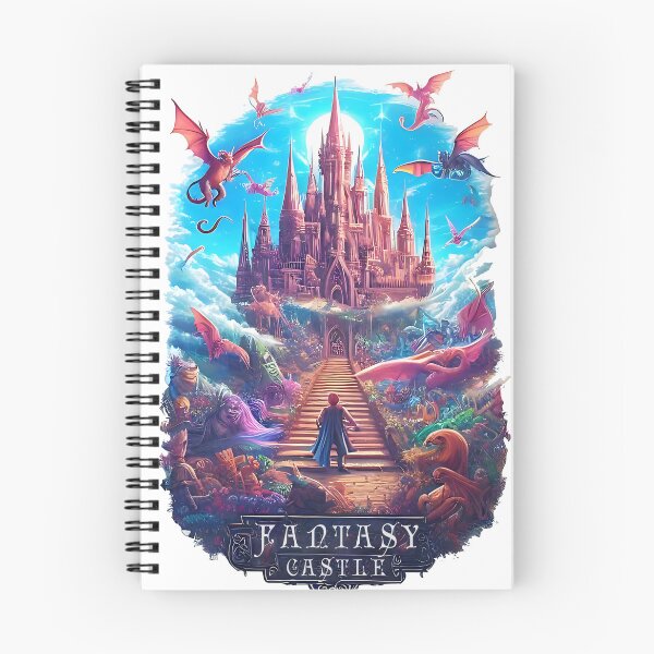 Item preview, Fantasy Castle - epic fight with dragons designed and sold by LvlUpPrints.
