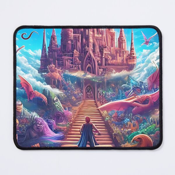 Item preview, Fantasy Castle - epic fight with dragons designed and sold by LvlUpPrints.