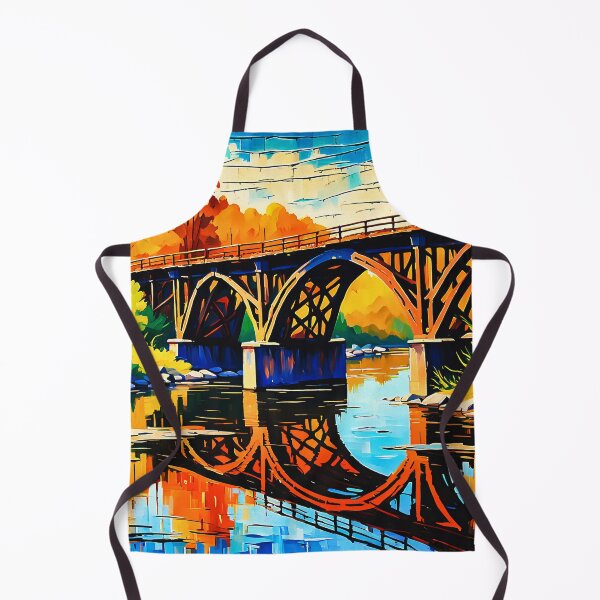 Item preview, Abstract painting iron railway bridge designed and sold by Gabi.Media.