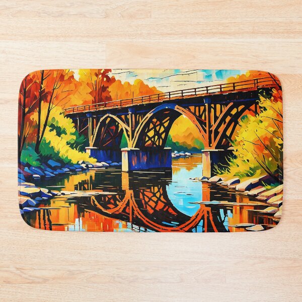 Item preview, Abstract painting iron railway bridge designed and sold by Gabi.Media.