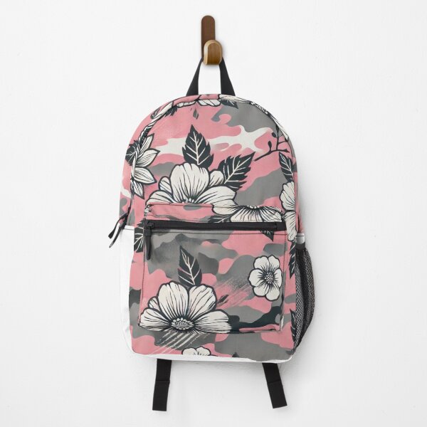 Item preview, Pink and Gray Camo with Flowers designed and sold by Blink Art Studio.