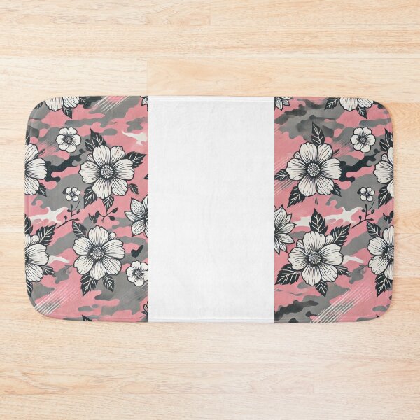 Item preview, Pink and Gray Camo with Flowers designed and sold by Blink Art Studio.
