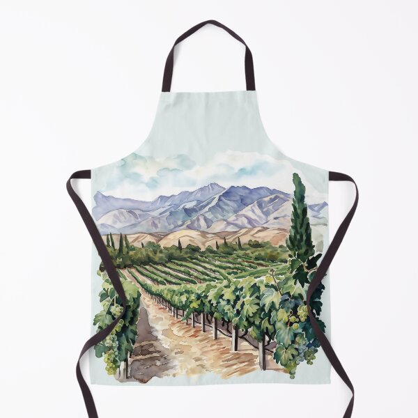 Item preview, Watercolor Vineyard South Okanagan Oliver Osoyoos British Columbia designed and sold by meganohm.