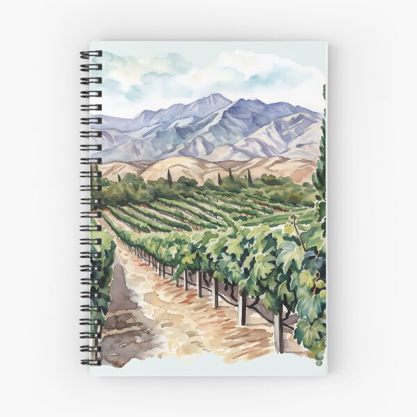 Item preview, Watercolor Vineyard South Okanagan Oliver Osoyoos British Columbia designed and sold by meganohm.