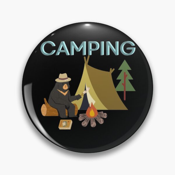 Artikelvorschau, Campingbär-Illustration entworfen und verkauft von MSHobbies.