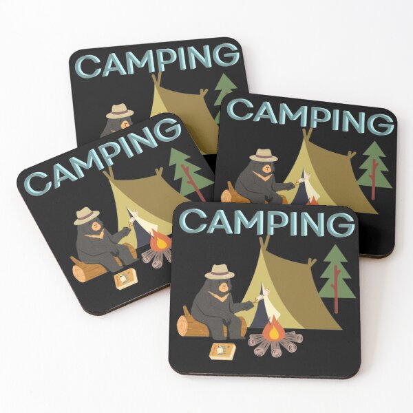 Item preview, Camping Bear Illustration designed and sold by MSHobbies.