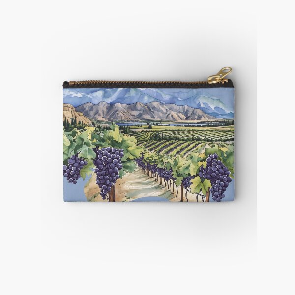 Item preview, Watercolor Vineyard Rows South Okanagan Oliver Osoyoos British Columbia designed and sold by meganohm.