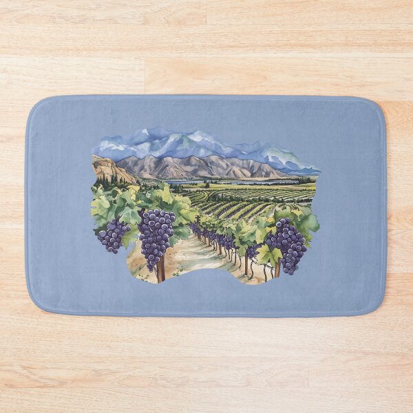 Item preview, Watercolor Vineyard Rows South Okanagan Oliver Osoyoos British Columbia designed and sold by meganohm.
